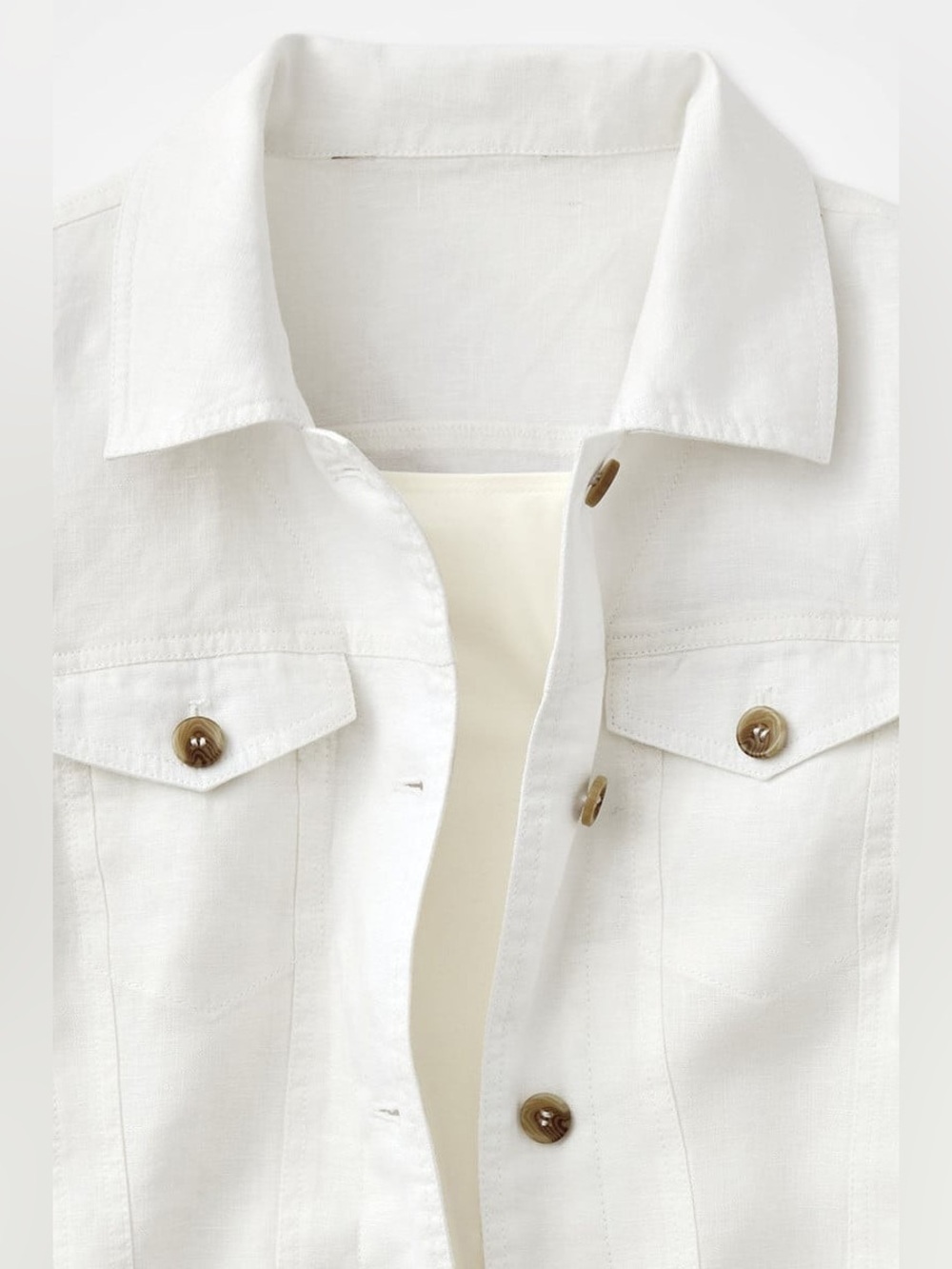 Coldwater Creek Journeys Lightweight Washable Linen Jacket 3X - Picture 11 of 11